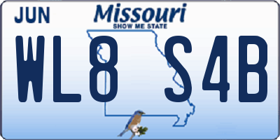 MO license plate WL8S4B
