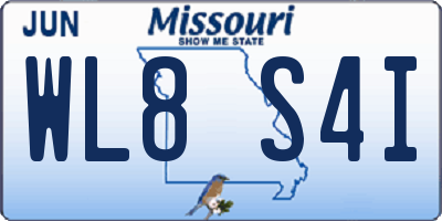 MO license plate WL8S4I