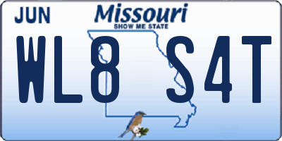 MO license plate WL8S4T
