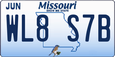 MO license plate WL8S7B