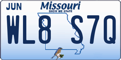 MO license plate WL8S7Q