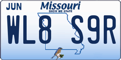MO license plate WL8S9R