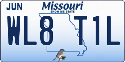 MO license plate WL8T1L
