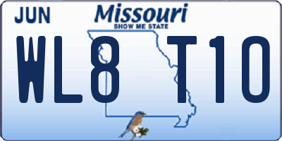 MO license plate WL8T1O
