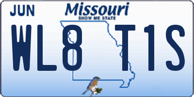 MO license plate WL8T1S