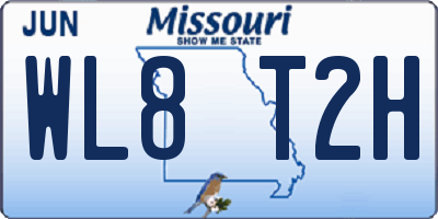 MO license plate WL8T2H