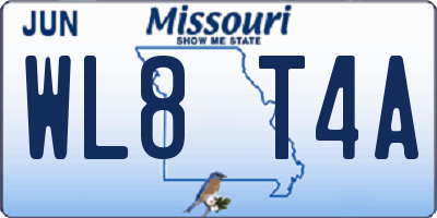 MO license plate WL8T4A