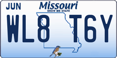MO license plate WL8T6Y