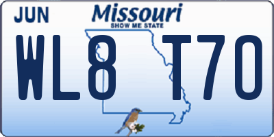 MO license plate WL8T7O