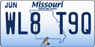 MO license plate WL8T9Q