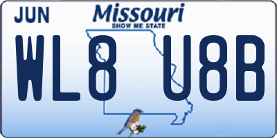 MO license plate WL8U8B