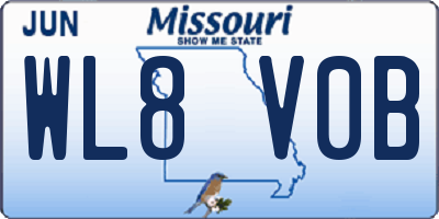 MO license plate WL8V0B