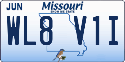 MO license plate WL8V1I