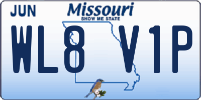 MO license plate WL8V1P
