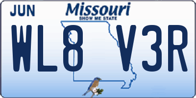 MO license plate WL8V3R