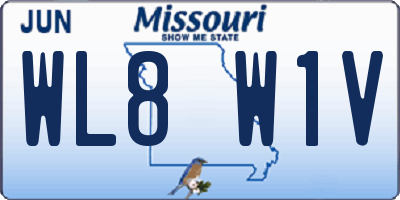 MO license plate WL8W1V