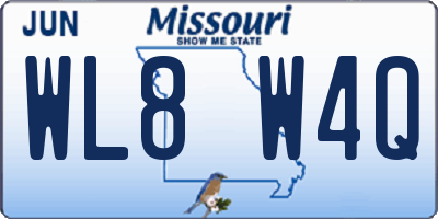 MO license plate WL8W4Q