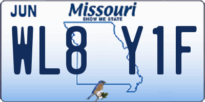 MO license plate WL8Y1F