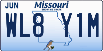 MO license plate WL8Y1M