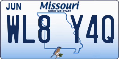 MO license plate WL8Y4Q