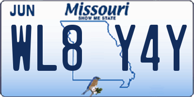 MO license plate WL8Y4Y