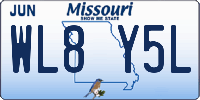 MO license plate WL8Y5L