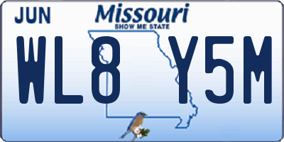 MO license plate WL8Y5M
