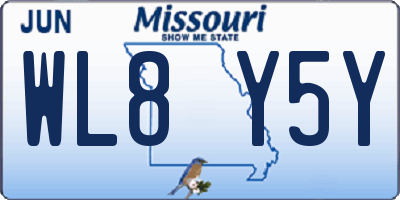 MO license plate WL8Y5Y