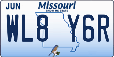 MO license plate WL8Y6R