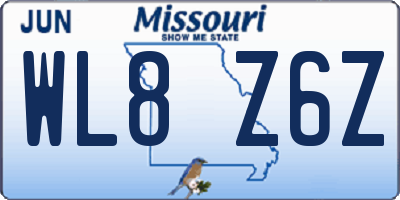 MO license plate WL8Z6Z