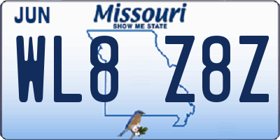 MO license plate WL8Z8Z