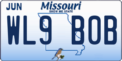 MO license plate WL9B0B