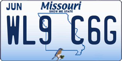 MO license plate WL9C6G