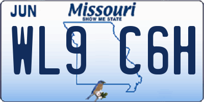 MO license plate WL9C6H