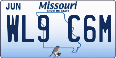 MO license plate WL9C6M