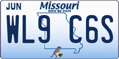 MO license plate WL9C6S