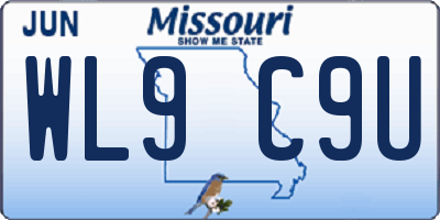 MO license plate WL9C9U