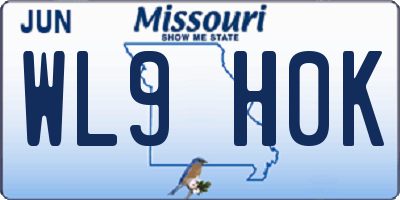 MO license plate WL9H0K