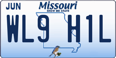 MO license plate WL9H1L