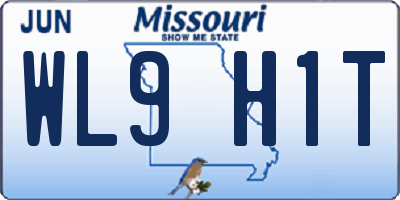 MO license plate WL9H1T