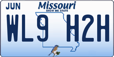 MO license plate WL9H2H