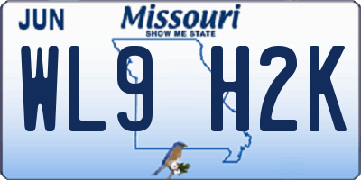 MO license plate WL9H2K
