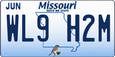 MO license plate WL9H2M