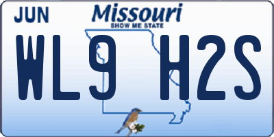 MO license plate WL9H2S