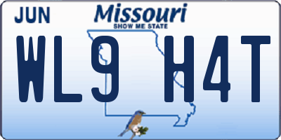 MO license plate WL9H4T