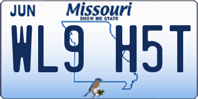MO license plate WL9H5T