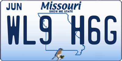 MO license plate WL9H6G