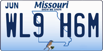 MO license plate WL9H6M