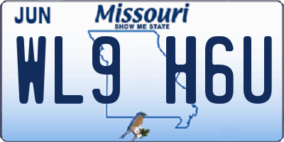 MO license plate WL9H6U