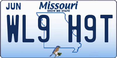 MO license plate WL9H9T